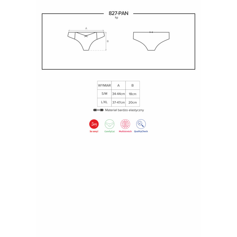 Трусики Obsessive 827-PAN-3 Червоні S/M Трусики Obsessive 827-PAN-3 Червоні S/M