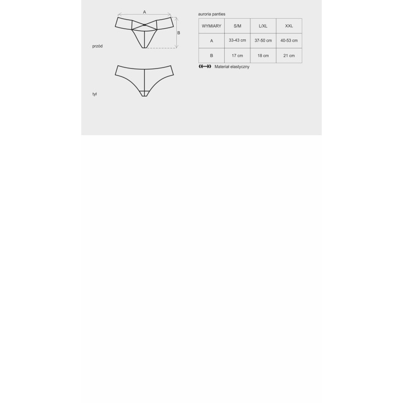 Трусики Obsessive Auroria Блакитні XXL