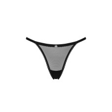 Прозорі стрінги із мереживом Obsessive Celia Noir thong чорні XS/S