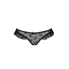 Трусики с оборками Passion Exclusive DONIA THONG black XXL/XXXL