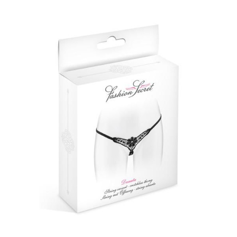 Трусики-стринги Fashion Secret DANUTA S/L Черные Трусики-стринги Fashion Secret DANUTA S/L Черные