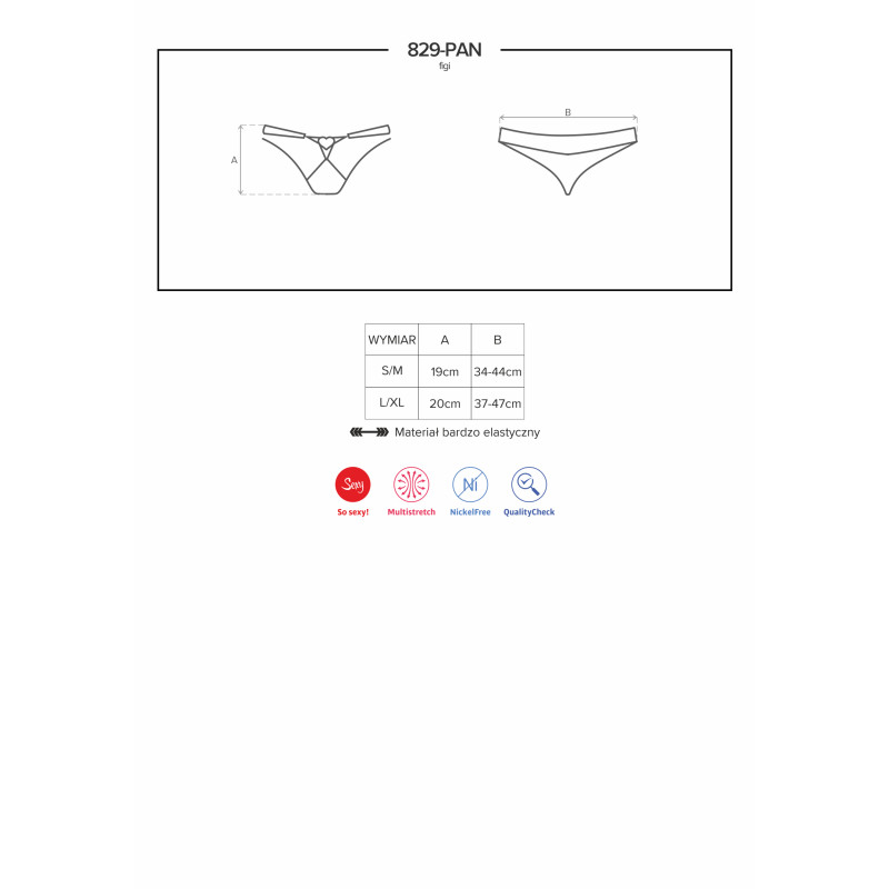 Трусики Obsessive 829-PAN-3 Червоні S/M