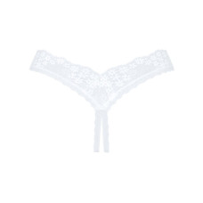 Кружевная танга Obsessive Heavenlly crotchless thong M/L, с доступом