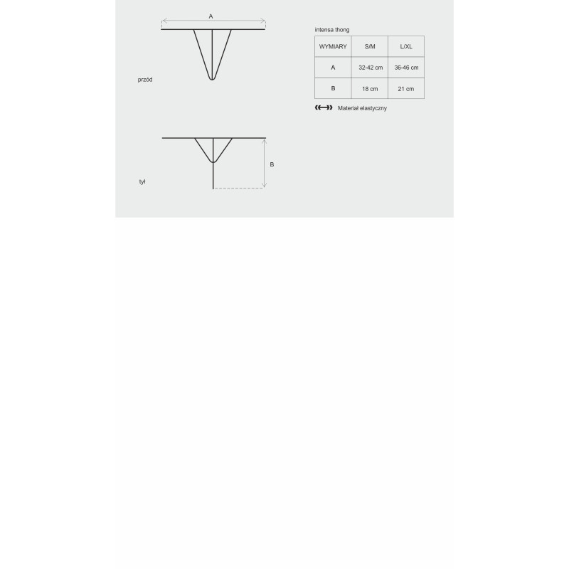Стрінги Obsessive Intensa Чорні L/XL Стрінги Obsessive Intensa Чорні L/XL