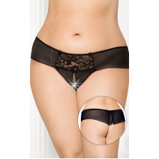 Трусики SoftLine G-String 2433 Plus Size Черные XXL