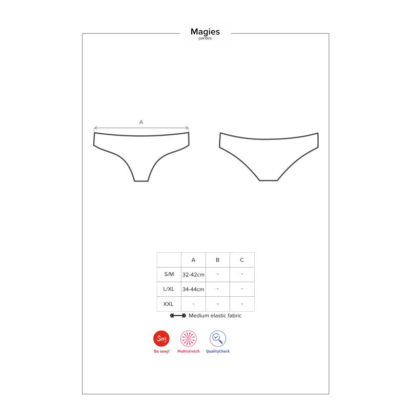 Трусики Obsessive Megies Чорні L/XL Трусики Obsessive Megies Чорні L/XL