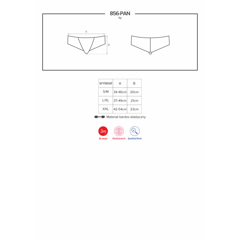 Трусики Obsessive 856-PAN-1Чорні S/M Трусики Obsessive 856-PAN-1Чорні S/M