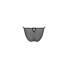 Полупрозрачные трусики с подвеской Obsessive Ivannes panties black черные 2XL/3XL