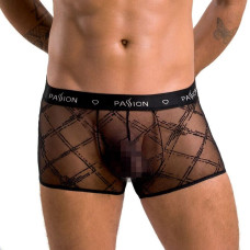 Мужские прозрачные боксеры Passion 032 Short James Black XXL/XXXL