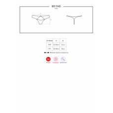 Стрінги Obsessive 817-THO-1 Чорні S/M
