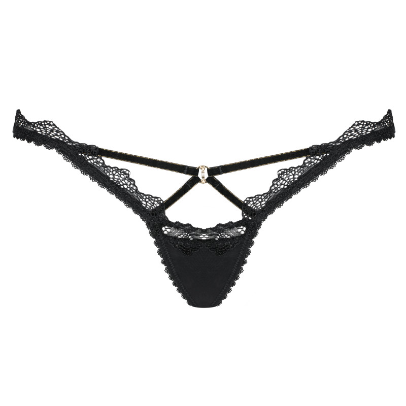 Стрінги Obsessive Lolitte Чорні L/XL Стрінги Obsessive Lolitte Чорні L/XL