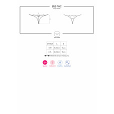 Стрінги відкриті Obsessive 852-THC-1 Чорні S/M