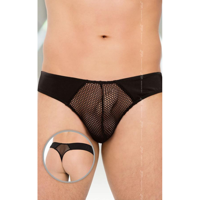 Мужские трусы SoftLine Thongs 4514 Черные M/L