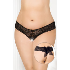 Трусики SoftLine G-String 2436 Plus Size XXL Чорні