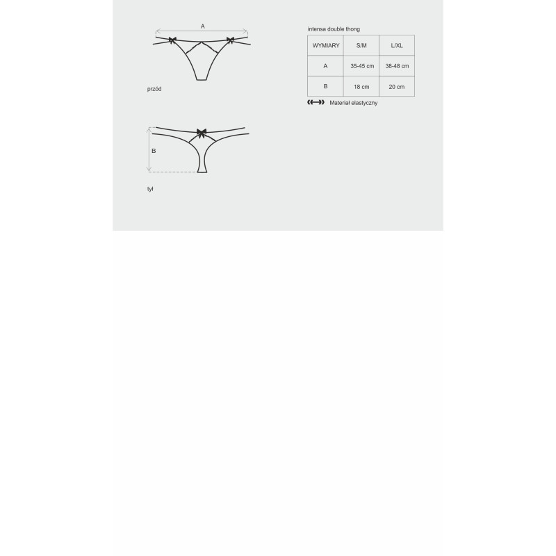 Стринги подвійні Obsessive Intensa Чорні S/M Стринги подвійні Obsessive Intensa Чорні S/M