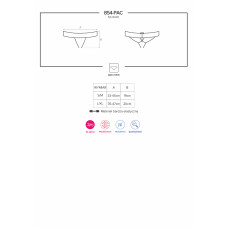 Трусики відкриті Obsessive 854-PAC-1 Чорні L/XL