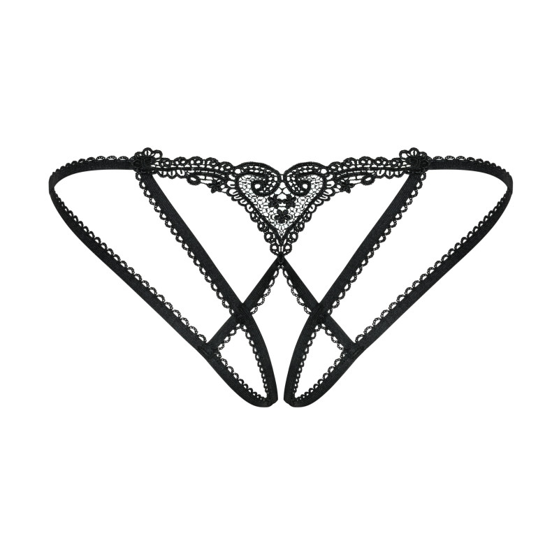 Трусики відкриті Obsessive Chiccanta Чорні S/M Трусики відкриті Obsessive Chiccanta Чорні S/M