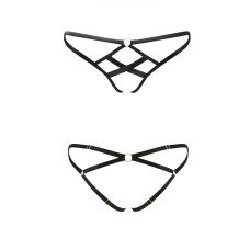 Трусики зі стреп Passion Exclusive Nicky Thong black XXL/XXXL