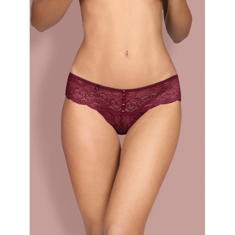 Стринги Obsessive Miamor Бордові L/XL