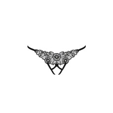 Трусики кружевные с доступом VIOLANTE THONG Черные S/M