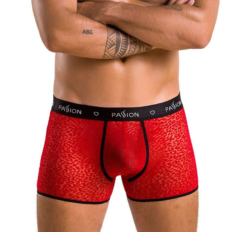 Чоловічі прозорі боксери Passion 046 Short Parker Red S/M Чоловічі прозорі боксери Passion 046 Short Parker Red S/M