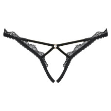 Стрінги відкриті Obsessive Lolitte Чорні S/M