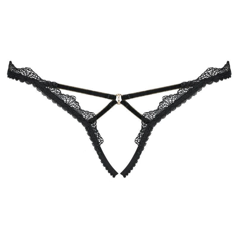 Стрінги відкриті Obsessive Lolitte Чорні S/M Стрінги відкриті Obsessive Lolitte Чорні S/M