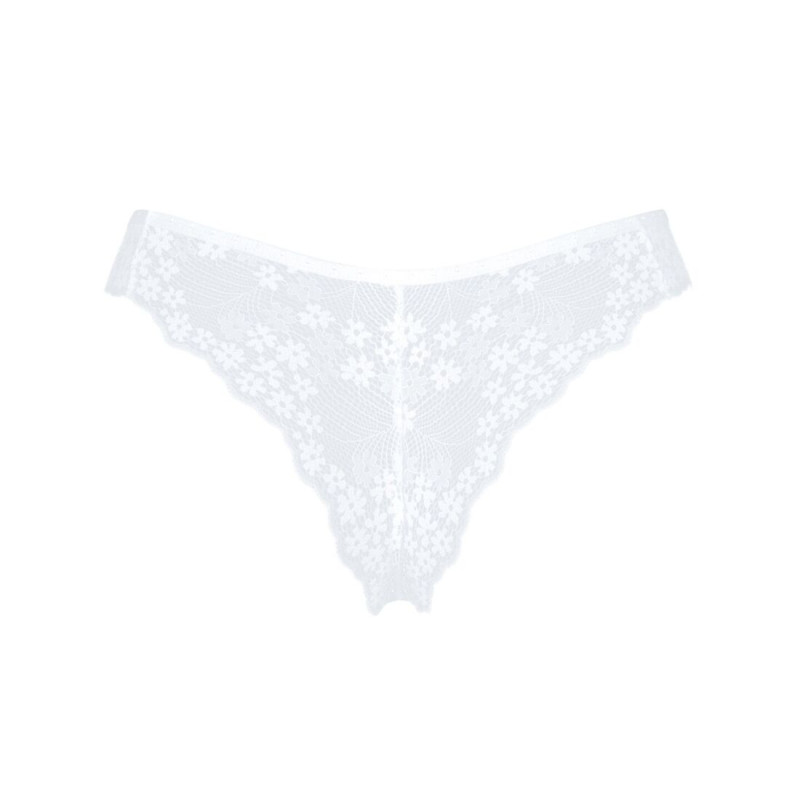 Полупрозрачные трусики Obsessive Heavenlly panties белые XS/S Полупрозрачные трусики Obsessive Heavenlly panties белые XS/S