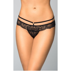 Жіночі стрінги SoftLine Tongs 2475 Чорні S/M