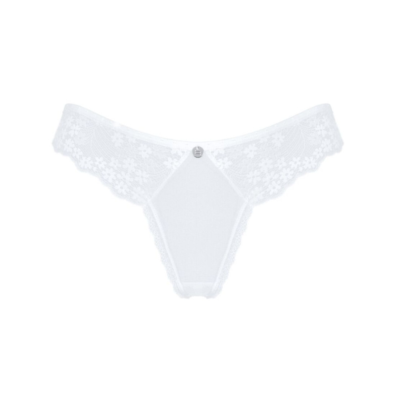 Полупрозрачные трусики Obsessive Heavenlly panties белые XS/S Полупрозрачные трусики Obsessive Heavenlly panties белые XS/S