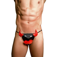 Мужские эротический трусы JSY Разгоряченный Бык Черные/Красные S/M