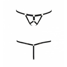 Трусики стринги со стрепом Passion Exclusive ARMANDA THONG black L/XL