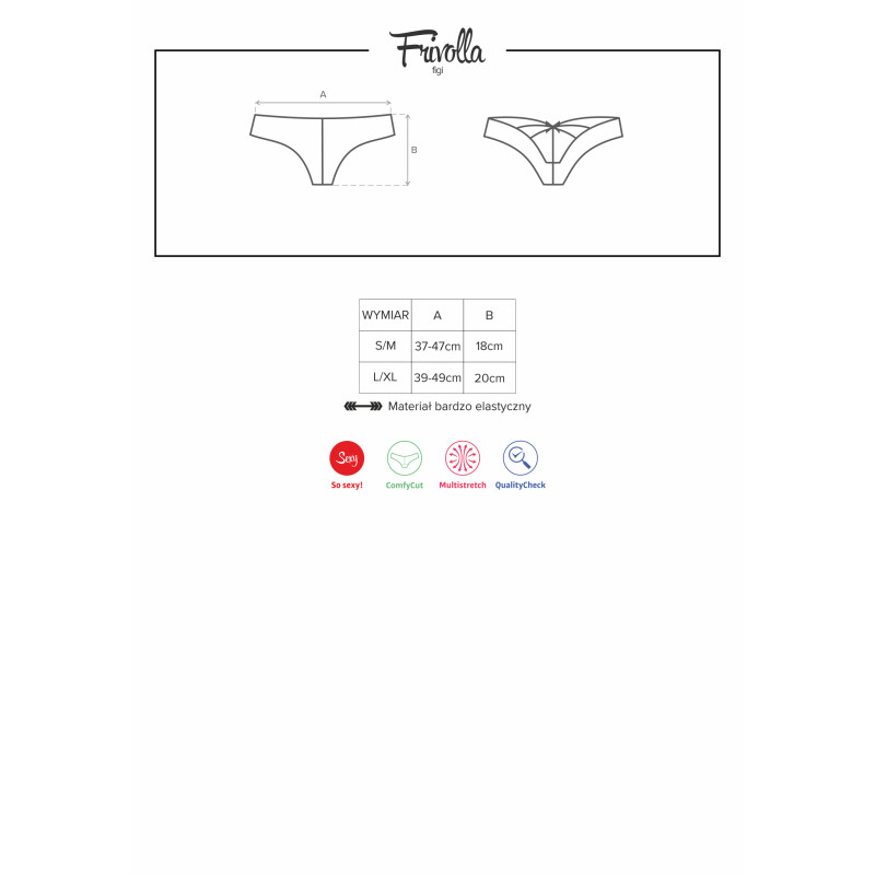 Трусики Obsessive Frivolla Чорні L/XL