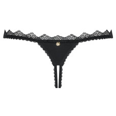 Стрінги відкриті Obsessive Lolitte Чорні L/XL