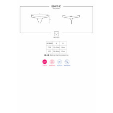 Стрінги відкриті Obsessive 864-THC-1 Чорні S/M