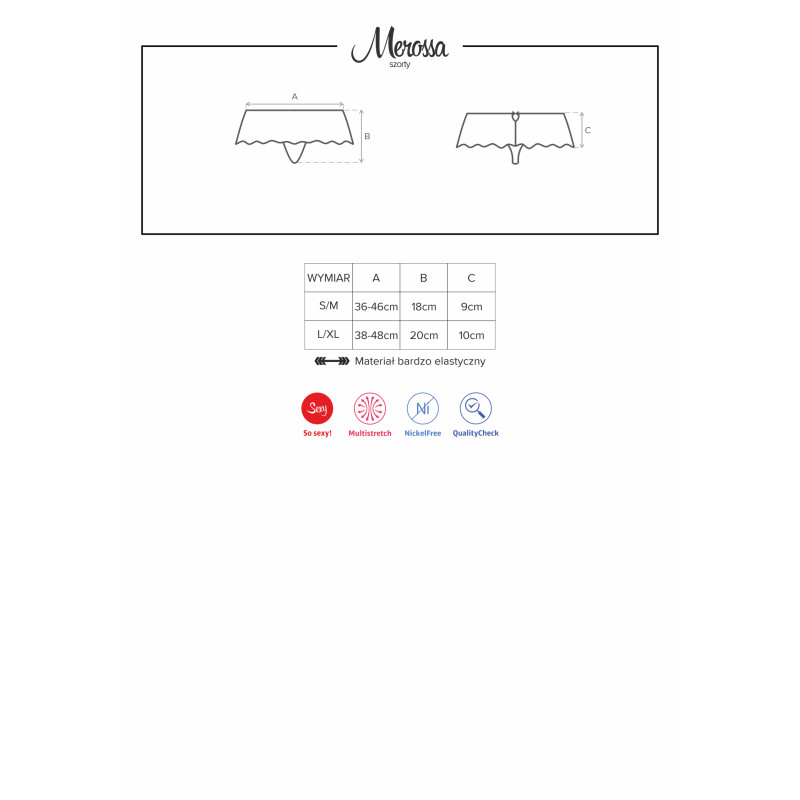 Трусики-шорти Obsessive Merossa Чорні S/M Трусики-шорти Obsessive Merossa Чорні S/M