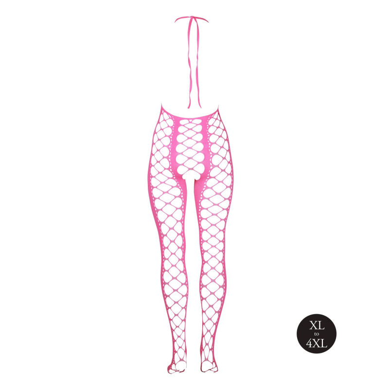 Бодістокінг Ouch! Bodystocking With Halterneck Pink XL/4XL