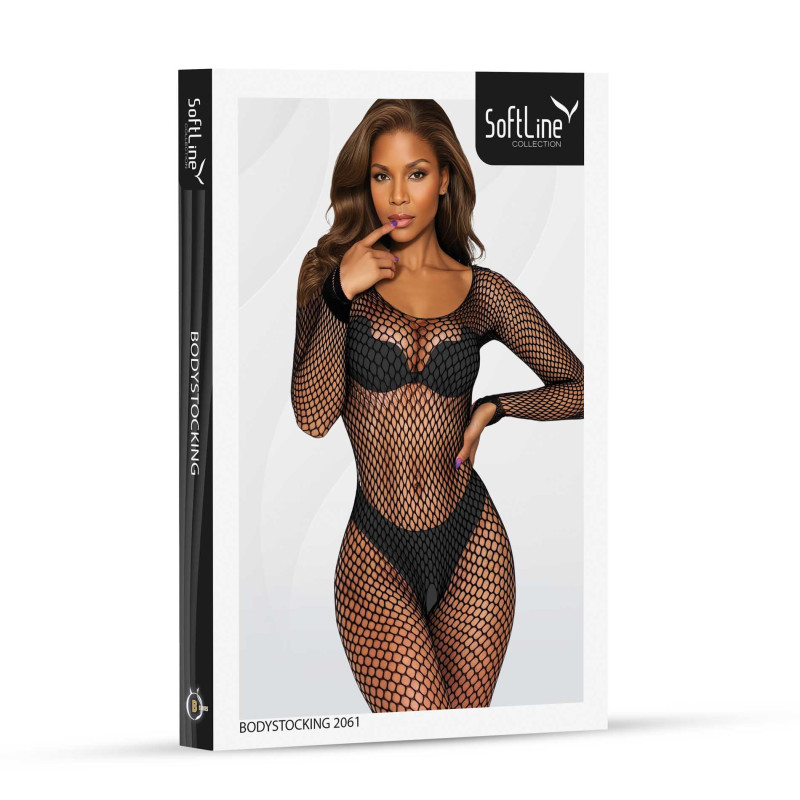 Бодистокинг SoftLine Bodystocking 2061 One Size Black