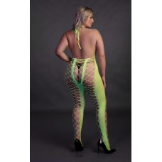 Бодистокинг Ouch! Bodystocking With Halterneck Green XL/4XL