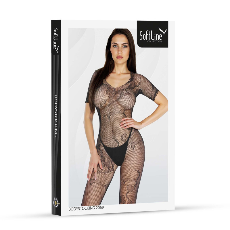 Бодистокинг SoftLine Bodystocking 2069 One Size Black