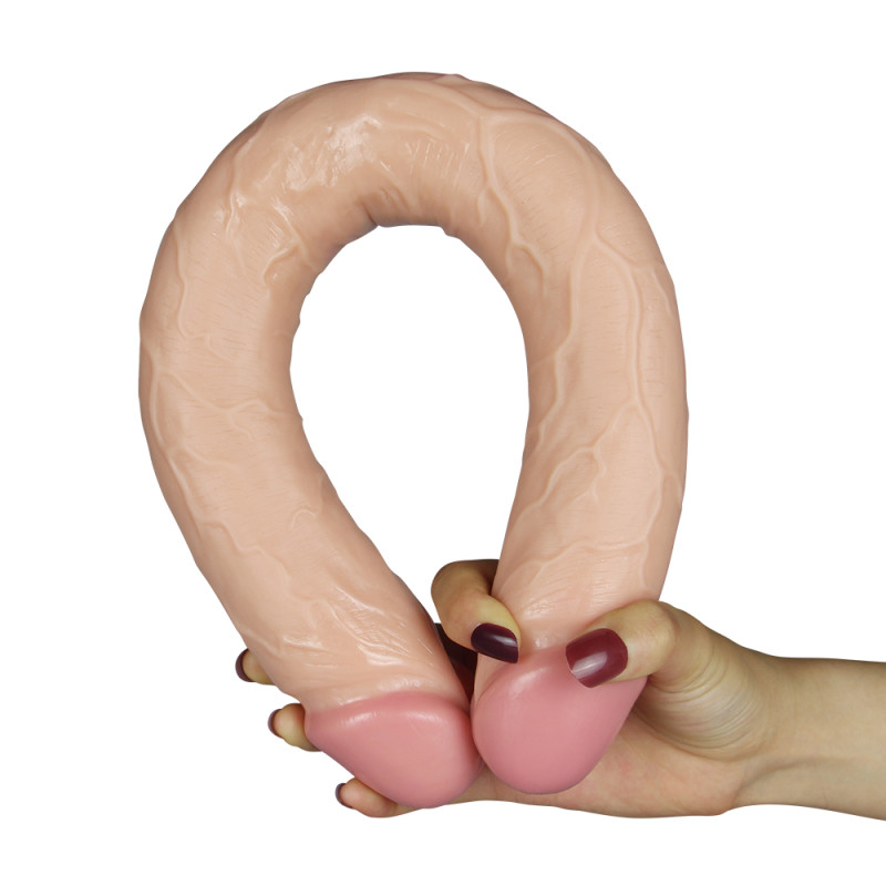 Двухсторонний фаллоимитатор LoveToy KingLoveToySized Realistic Slim Ultra Double Dildo 17