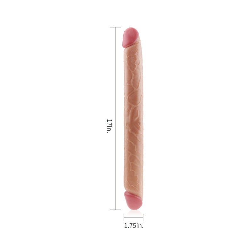 Двухсторонний фаллоимитатор LoveToy KingLoveToySized Realistic Slim Ultra Double Dildo 17