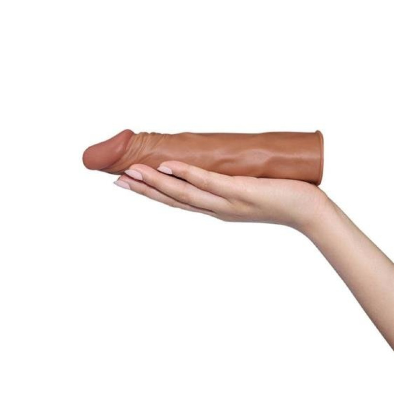 Насадка на член LoveToy Pleasure X-Tender Penis Sleeve Add 2 Коричневая