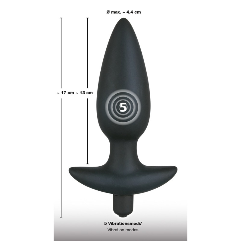 Анальная пробка Black Velvets Large Черная Анальная пробка Black Velvets Large Черная