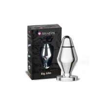 Металлическая анальная пробка Mystim Big John для электростимулятора, диаметр 6,5 см