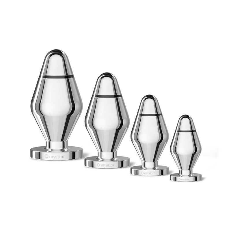 Металлическая анальная пробка Mystim Big John для электростимулятора, диаметр 6,5 см