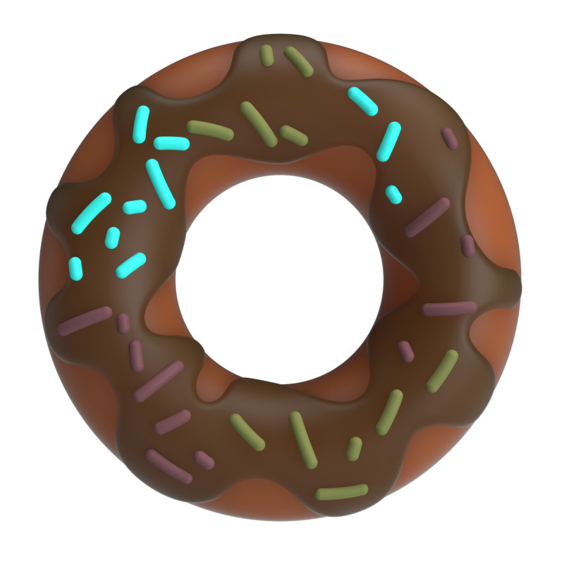 Эрекционное кольцо Pretty Love Super Donut Silicone Cock Ring Choco