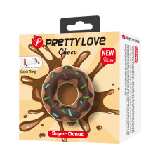 Эрекционное кольцо Pretty Love Super Donut Silicone Cock Ring Choco