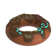 Эрекционное кольцо Pretty Love Super Donut Silicone Cock Ring Choco