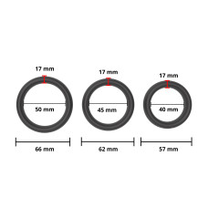 Набір ерекційних кілець Erospace Men’s Play Set Of 3 Cock Rings B9